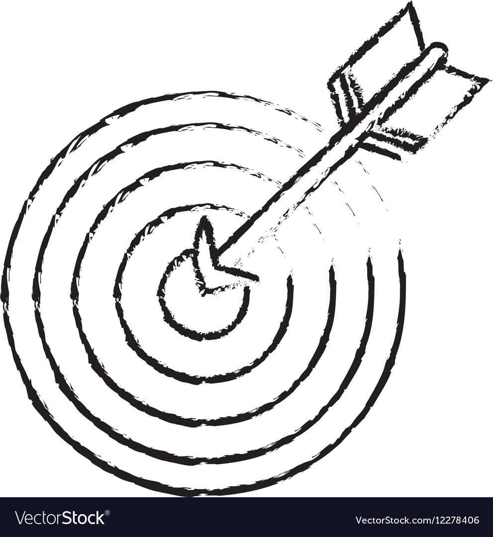 Isolated dartboard target