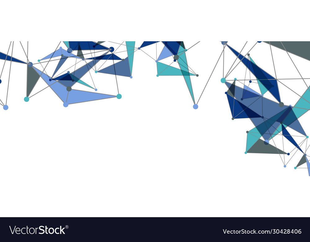 Line points connections triangular technology Vector Image Line points connections triangular technology