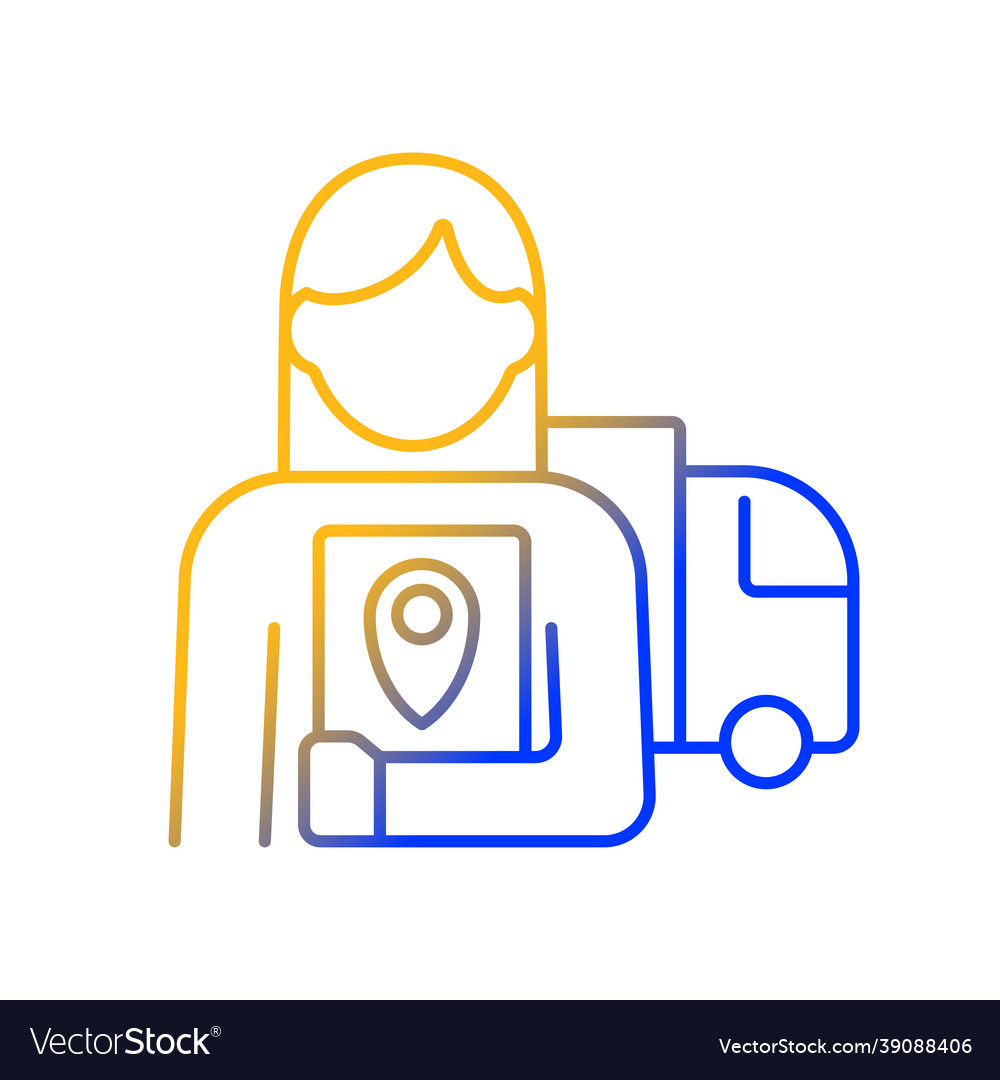 Logistician gradient linear icon