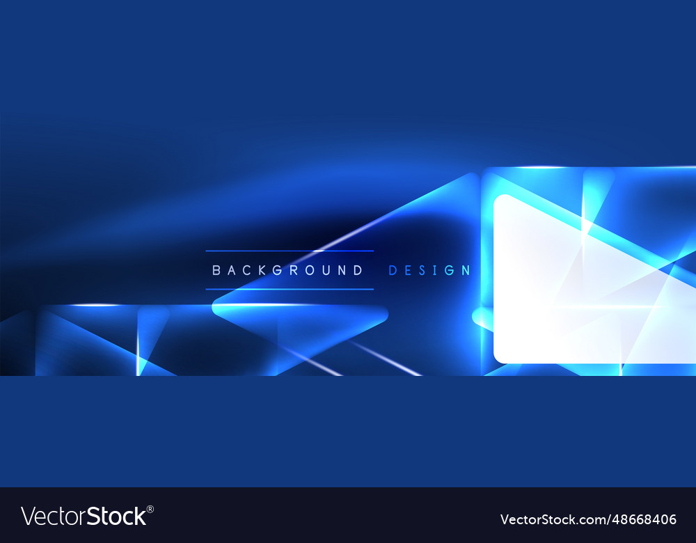 Neon lights hacking geometric background virtual vector image Neon lights hacking geometric background virtual