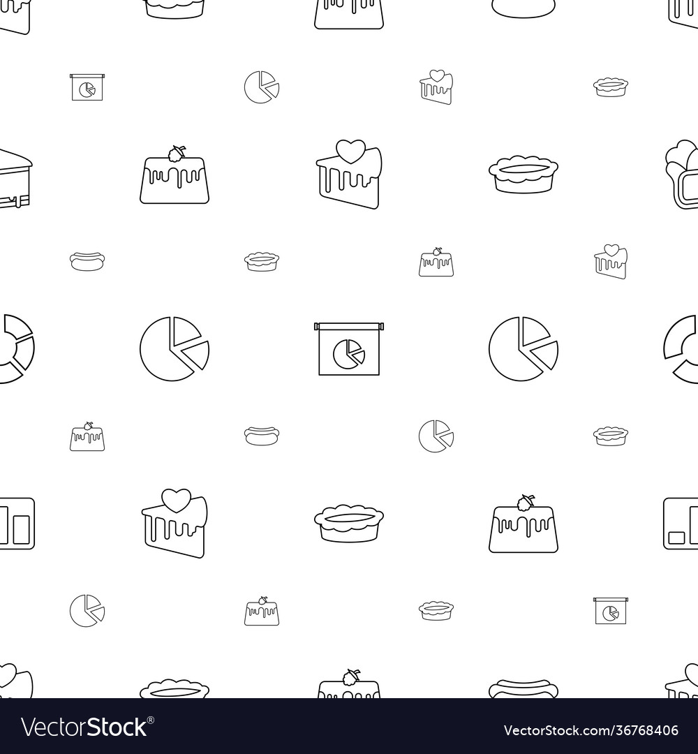 Pie icons pattern seamless white background