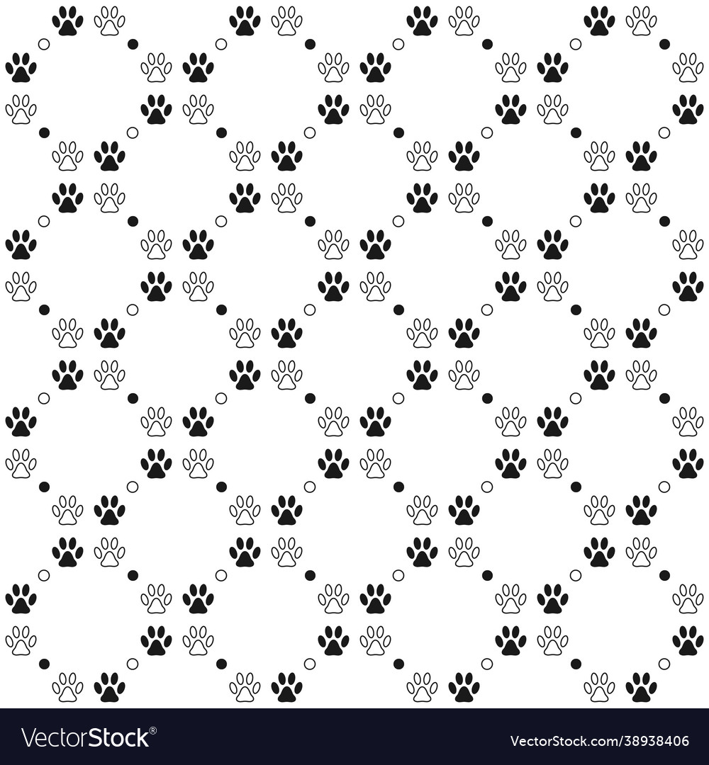 Seamless pattern background with footprints