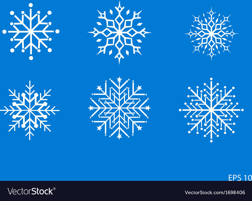 Simple Snowflake Icon Set