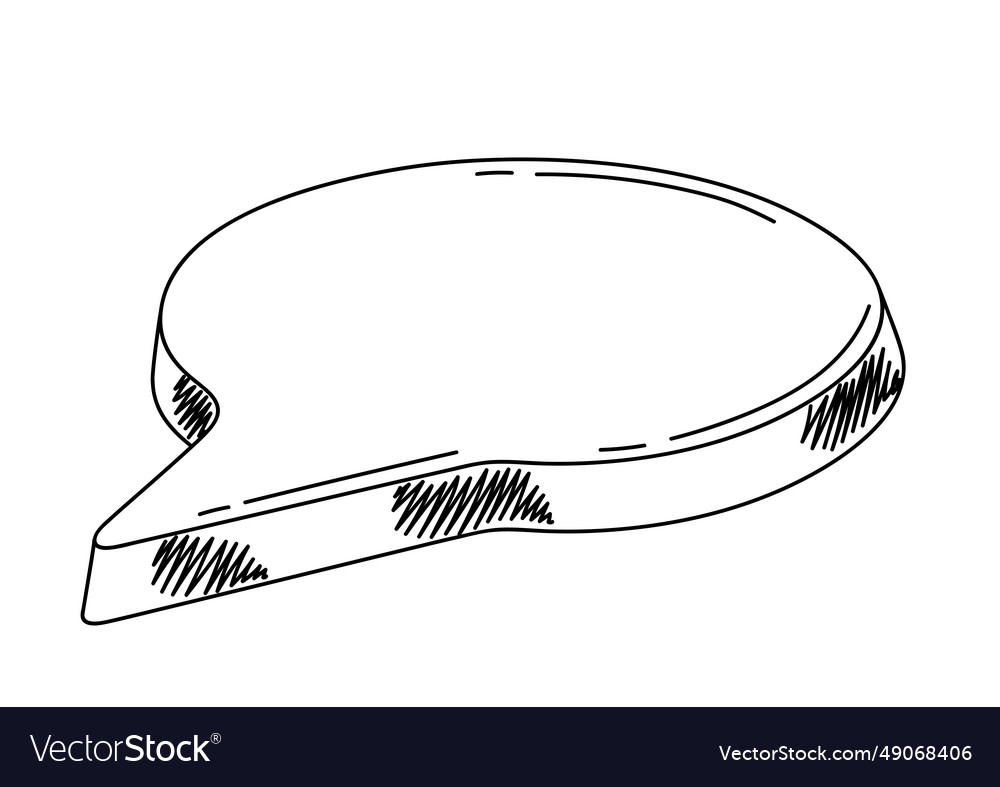 Sketch speech bubble image for design vector image Sketch speech bubble image for design