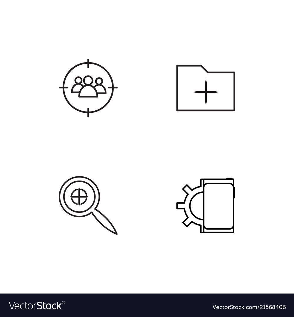 Time linear icons set simple outline