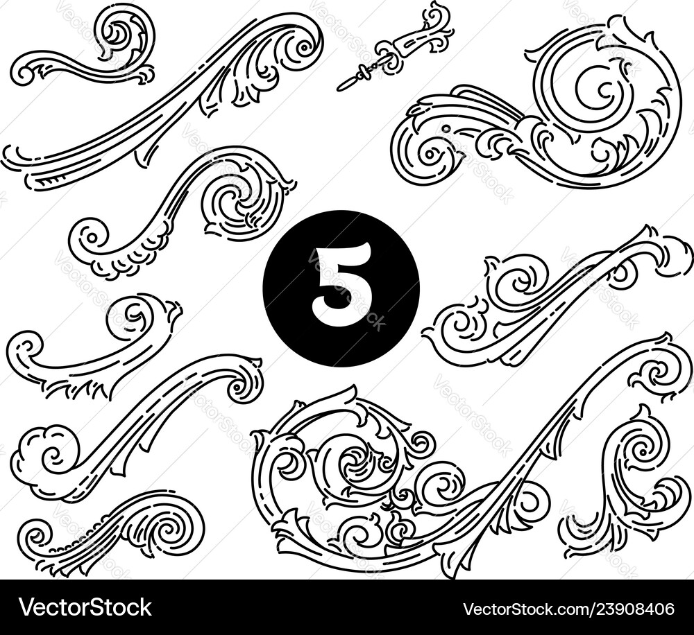 Vintage frames and elements Royalty Free Vector Image