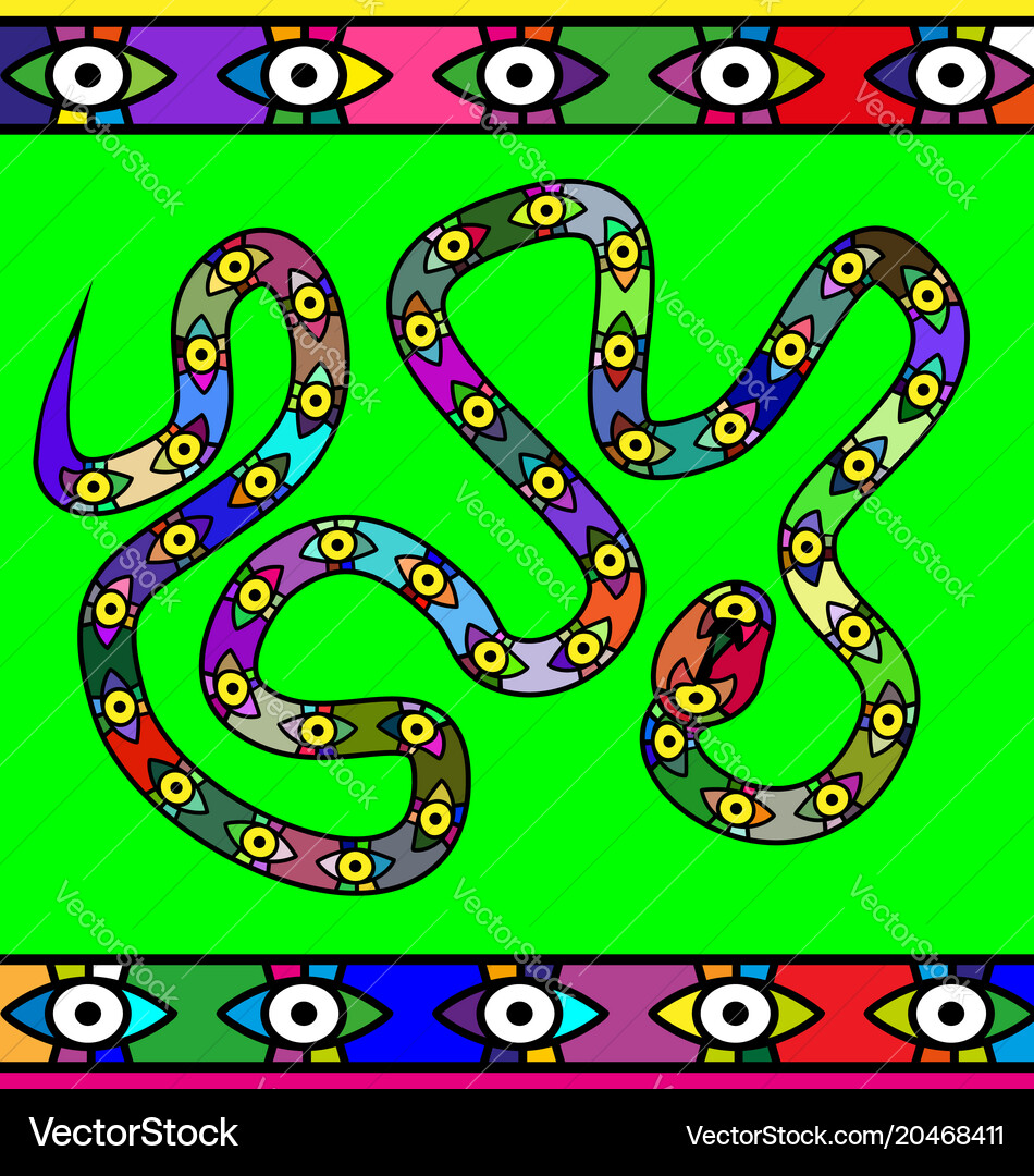 Abstract colored image serpent Royalty Free Vector Image
