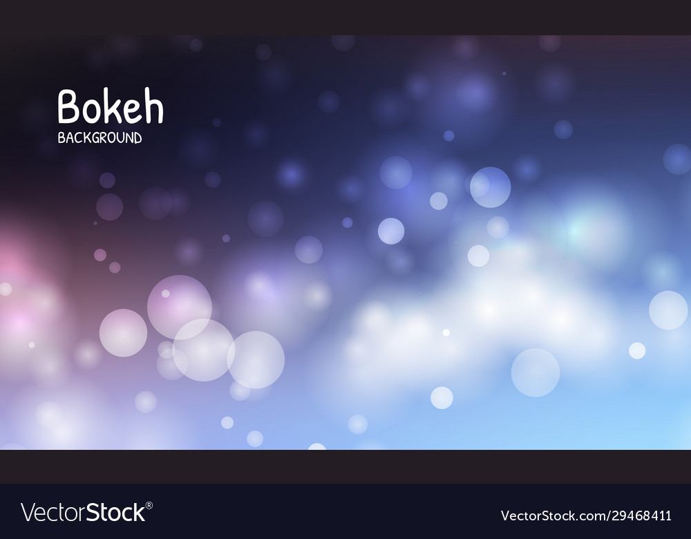 Blue color background blur bokeh light effect Vector Image Blue color background blur bokeh light effect