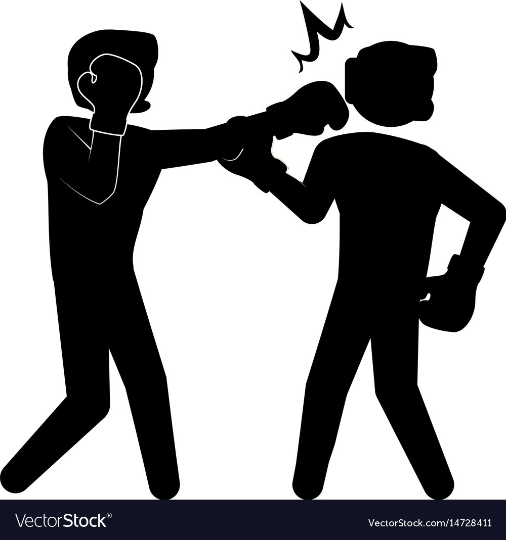 Boxing figther trainning Royalty Free Vector Image