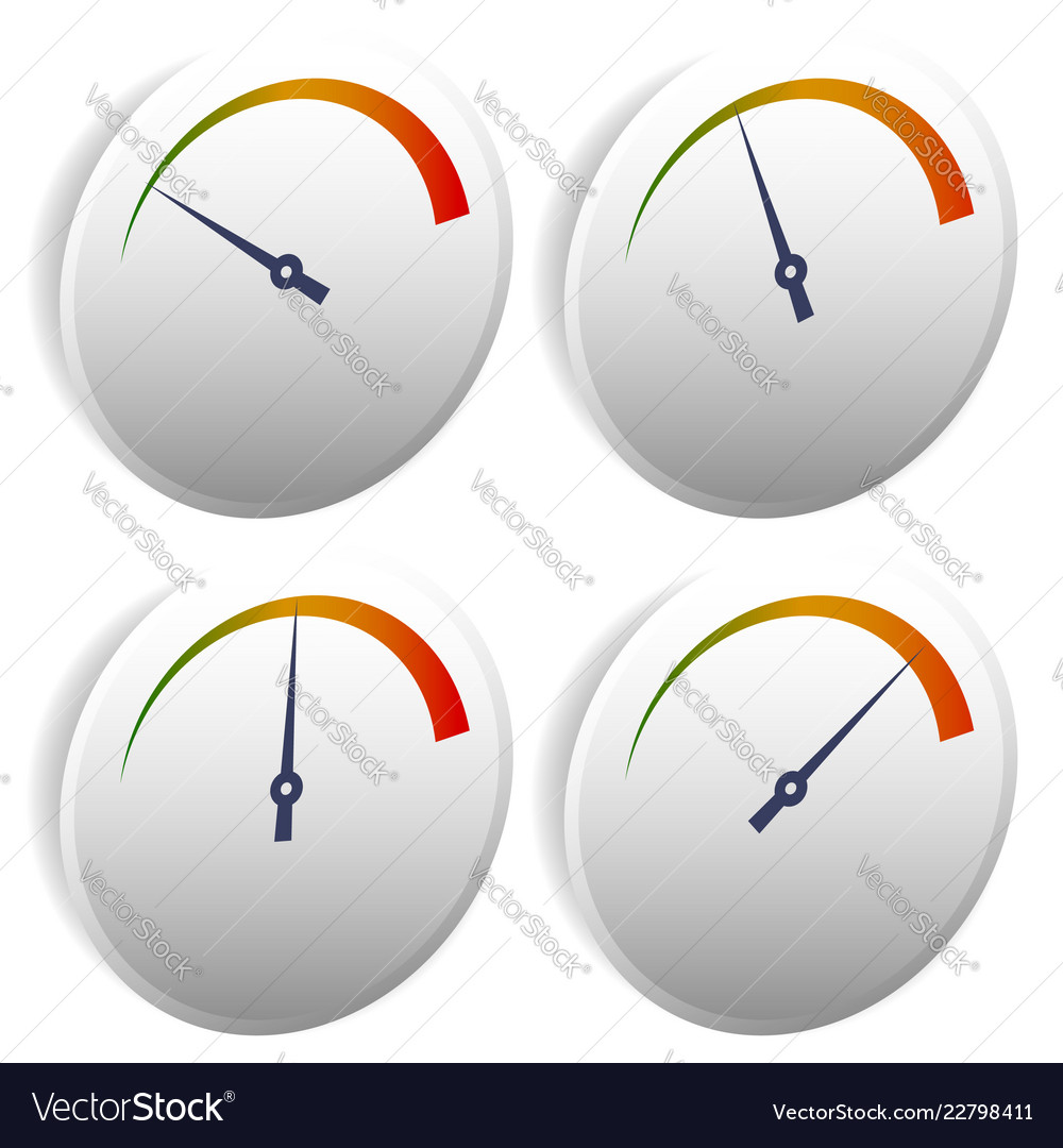 Circle dial gauge template editable vector image Circle dial gauge template editable