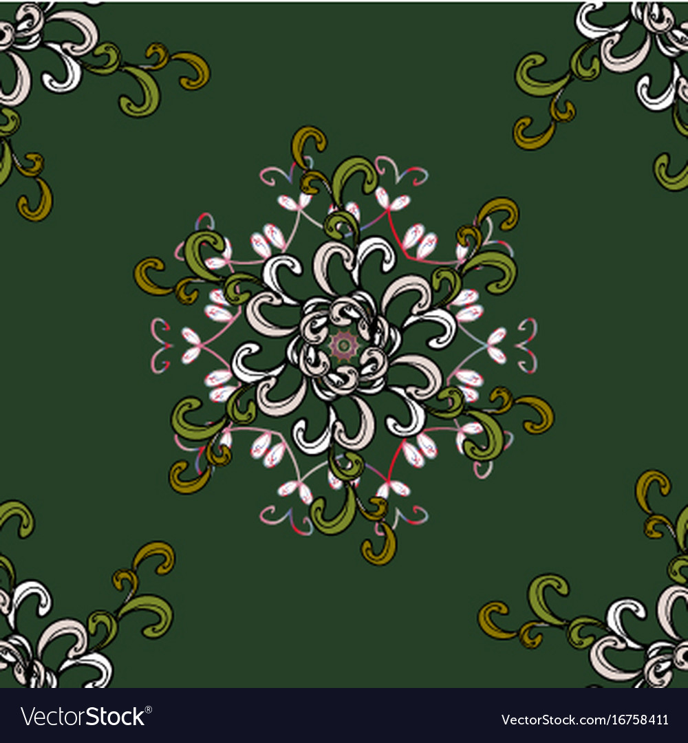 East islam indian motif revival swirling colored