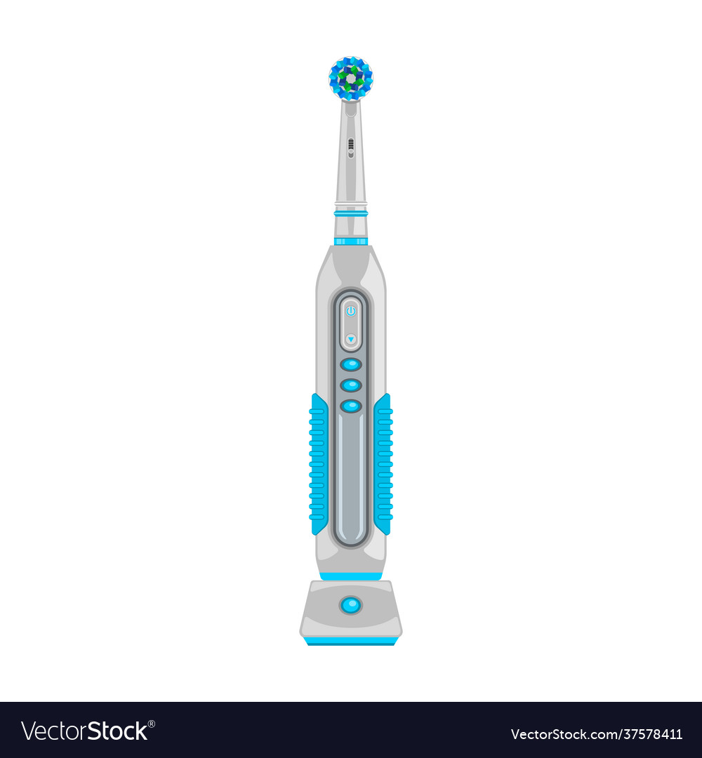 Electric toothbrush cartoon icon