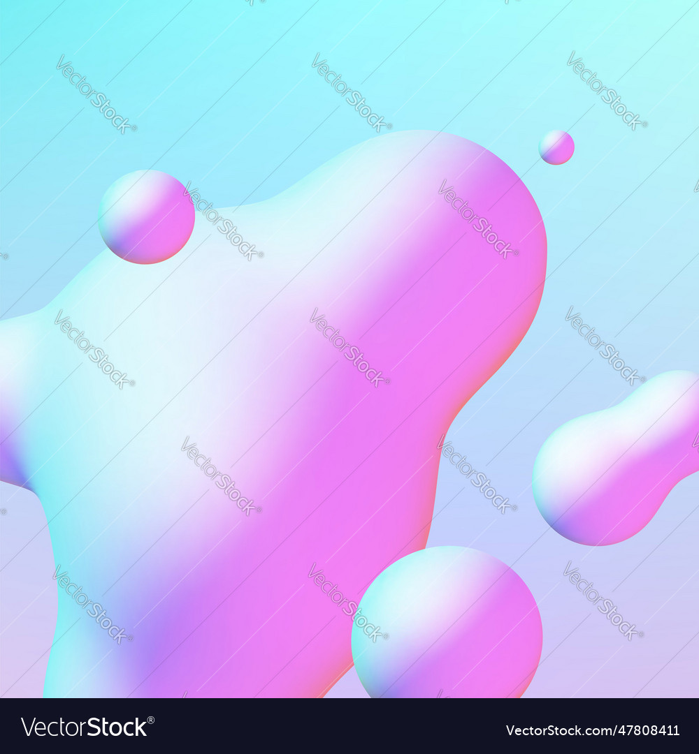 Fluid design liquid blobs with vibrant intense Vector Image