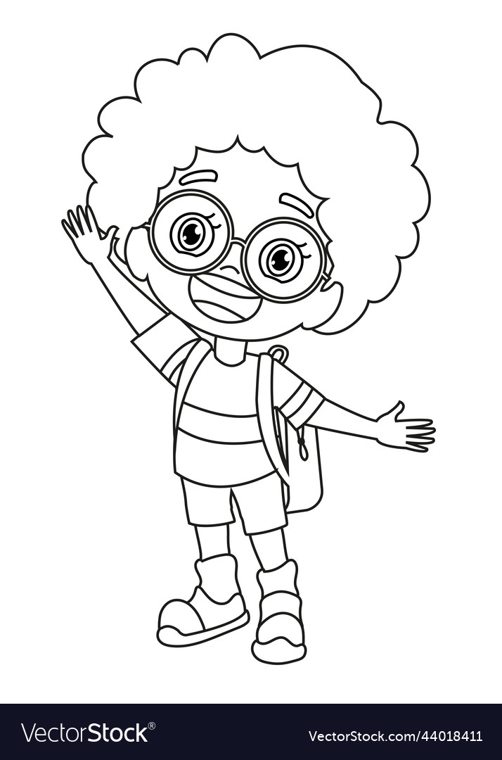 For cute little boy coloring book