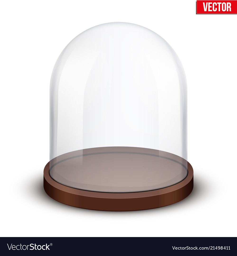 Glass dome on white background Royalty Free Vector Image