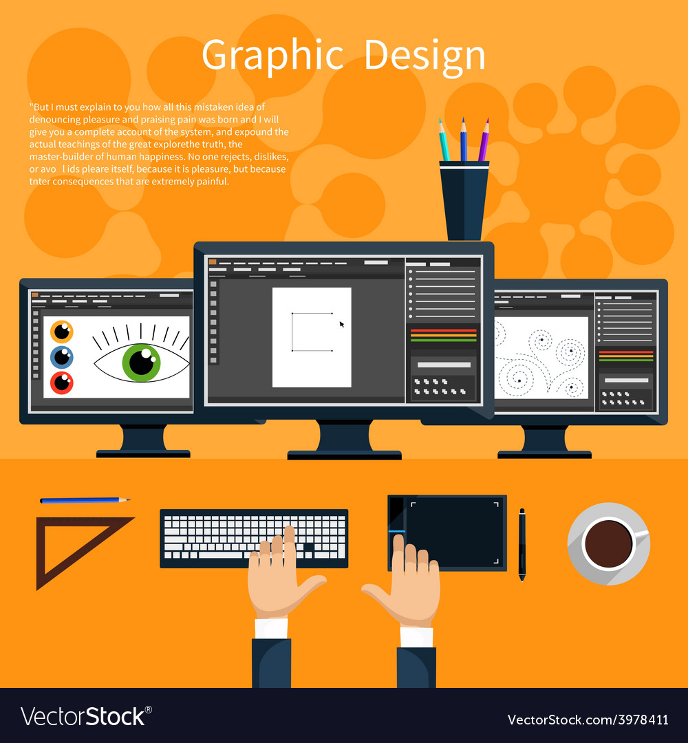 Grafikdesign und Designer-Tools Konzept