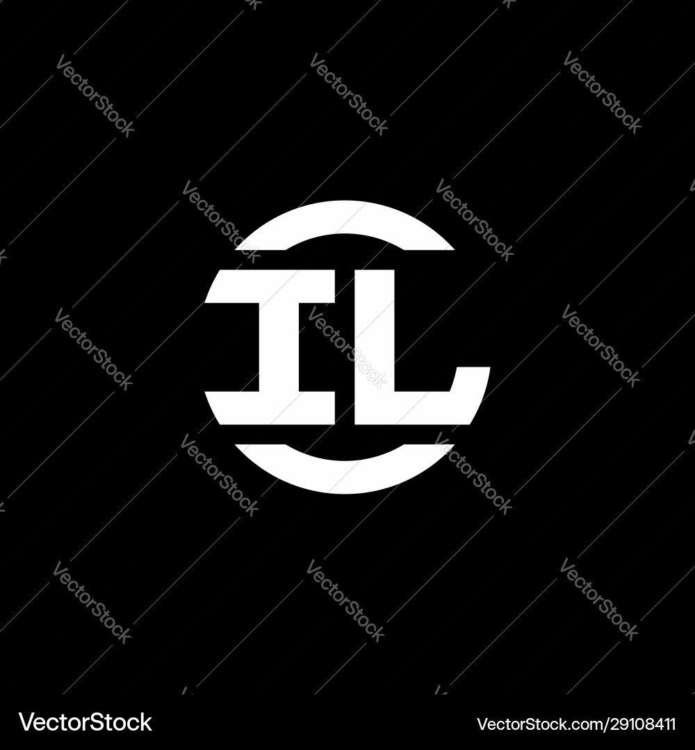 Il logo monogram isolated on circle element Vector Image