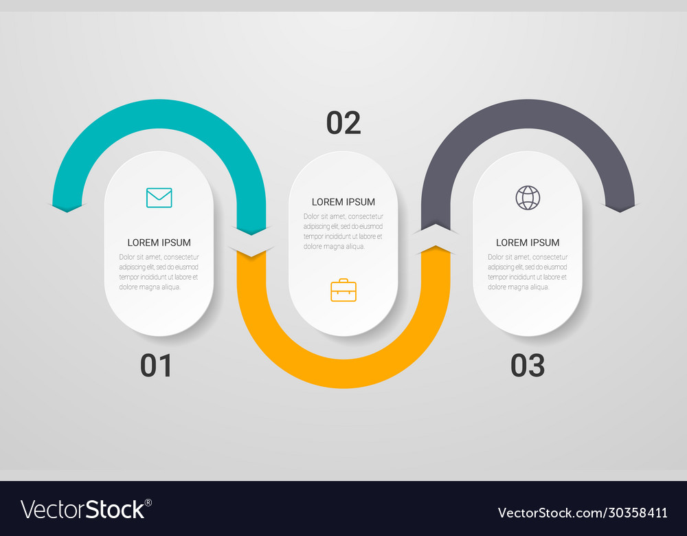 Infographic design with icons and 3 options