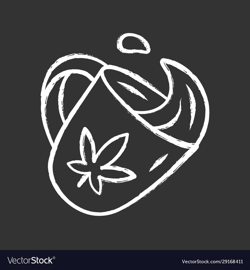 Marihuana Tee Kreide Ikone weed Produkt Cannabis vector image Marihuana Tee Kreide Ikone weed Produkt Cannabis