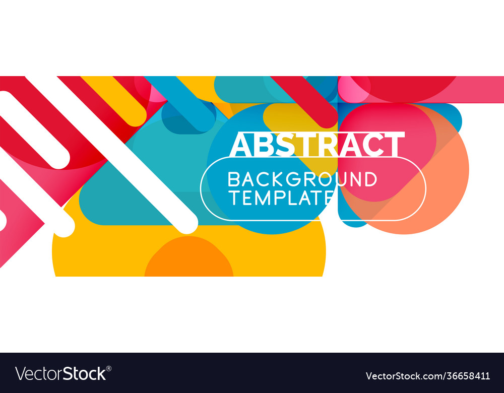 Modern geometric round shapes and dynamic lines vector image Modern geometric round shapes and dynamic lines