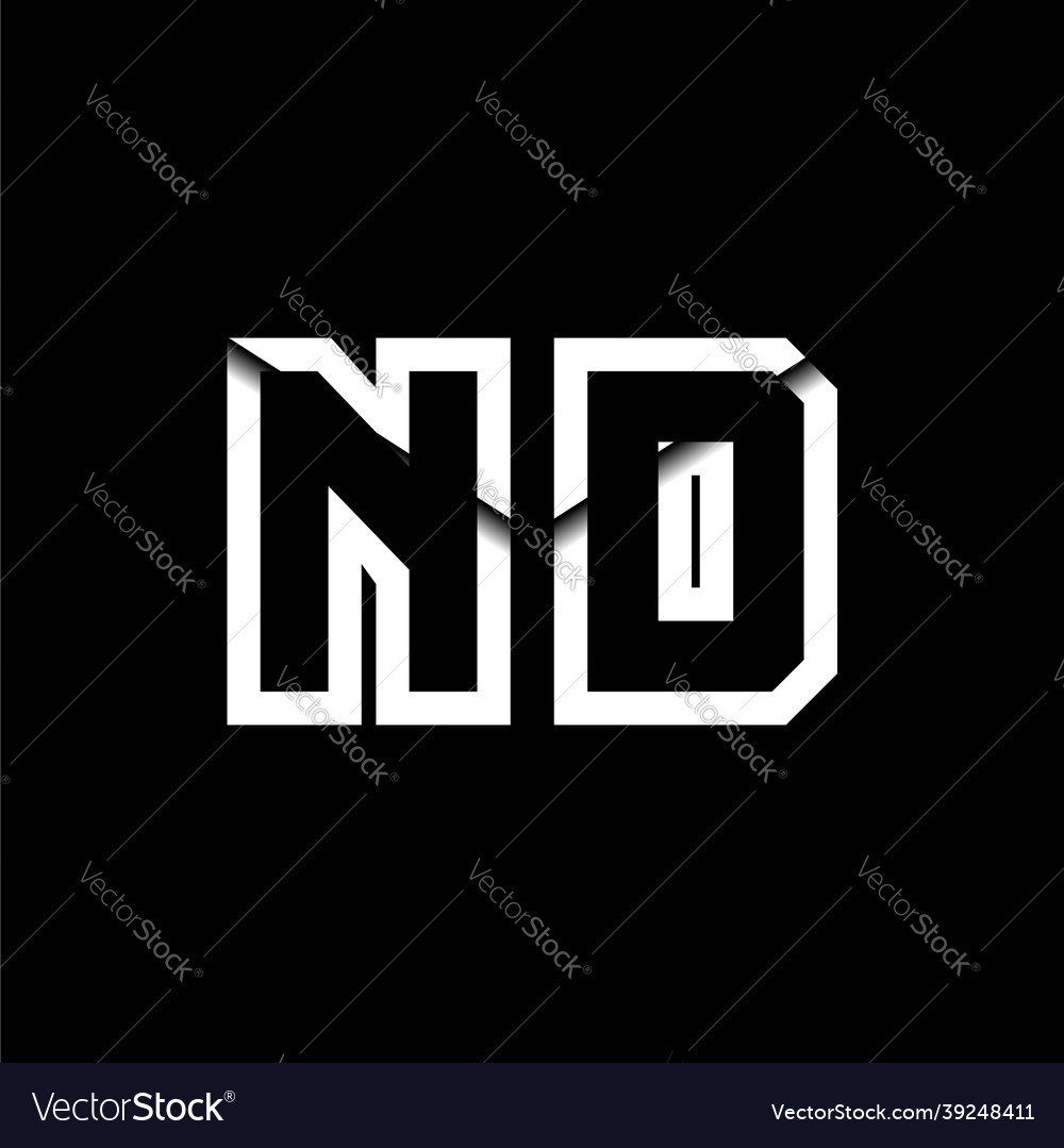 Nd monogram envelope shape style