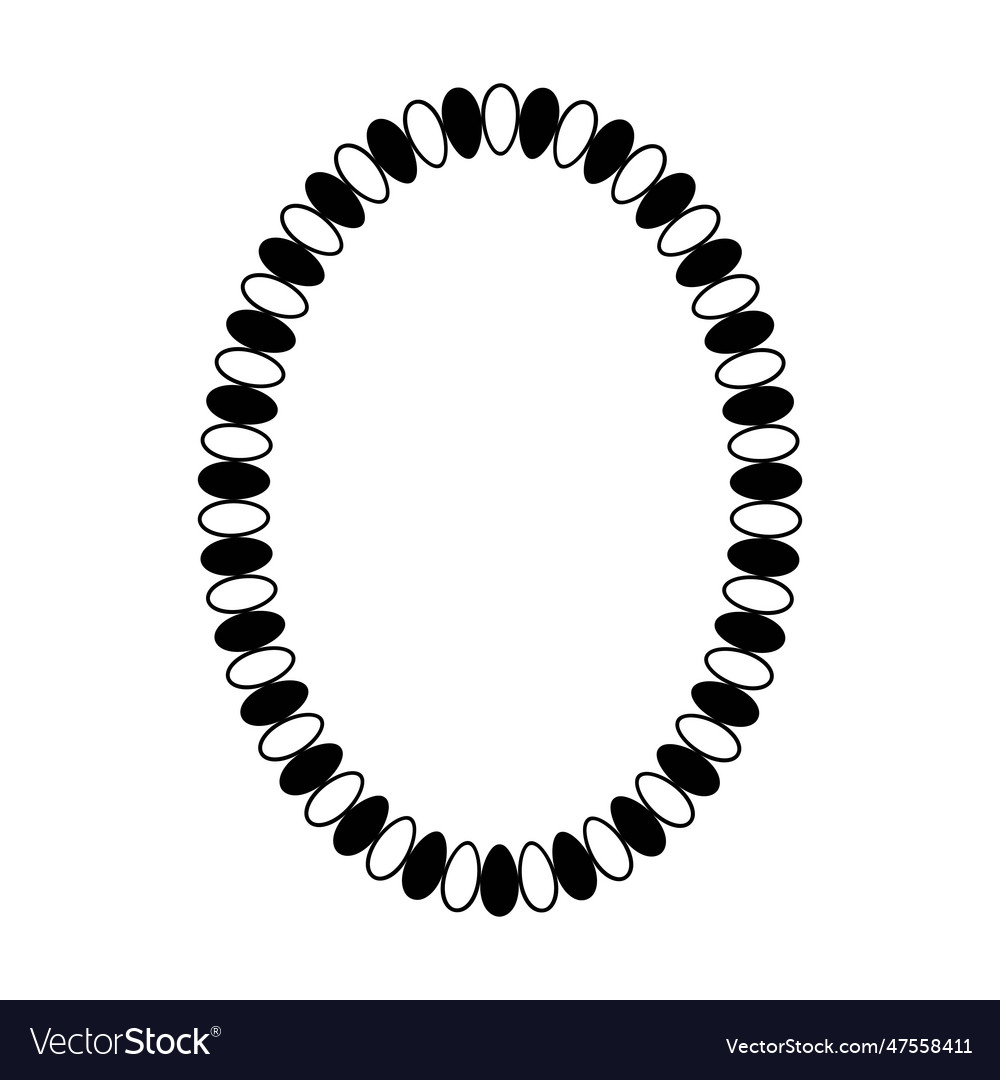 Oval frame round border design shape icon vector image Oval frame round border design shape icon
