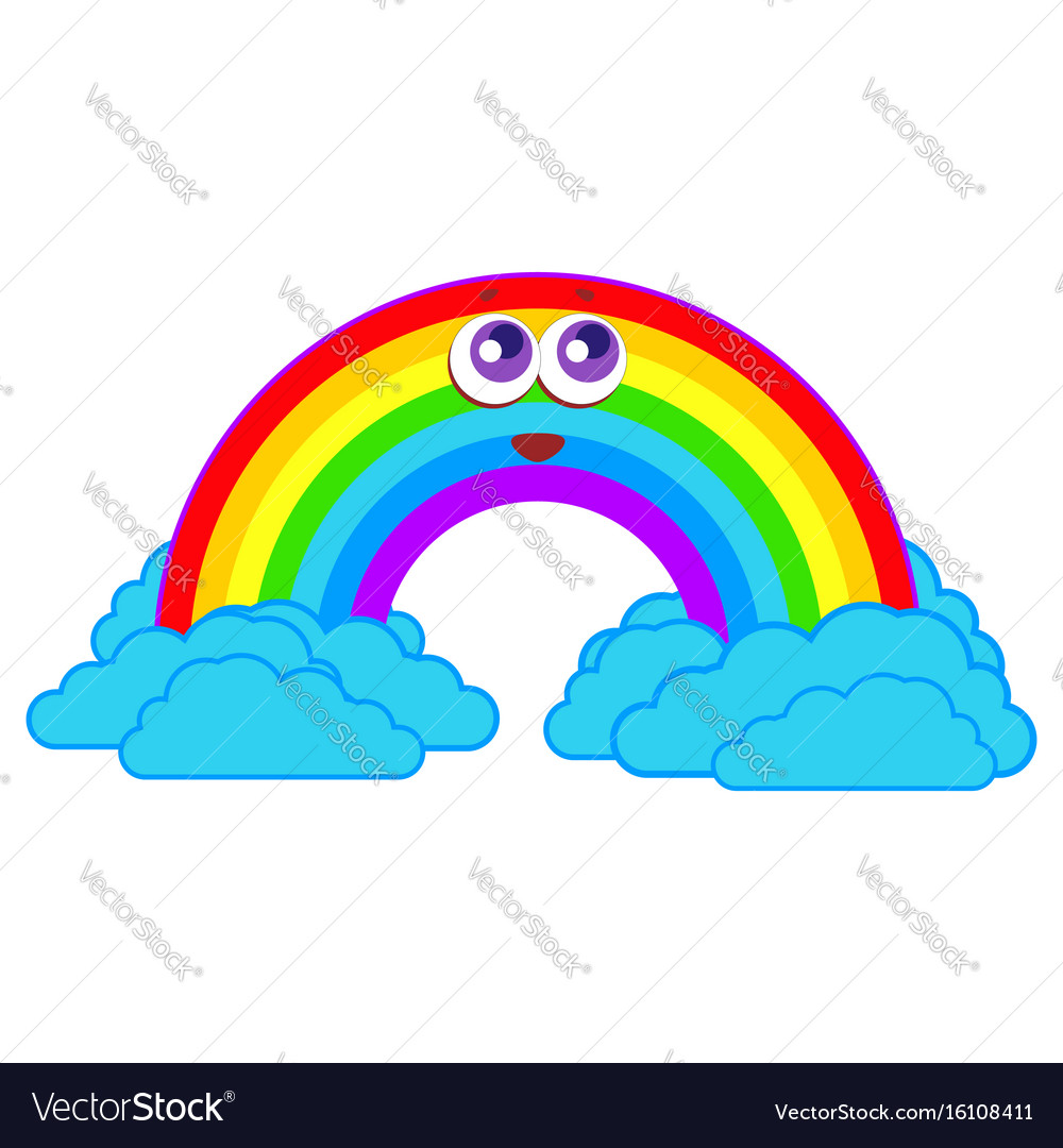 Rainbow smiles in the clouds