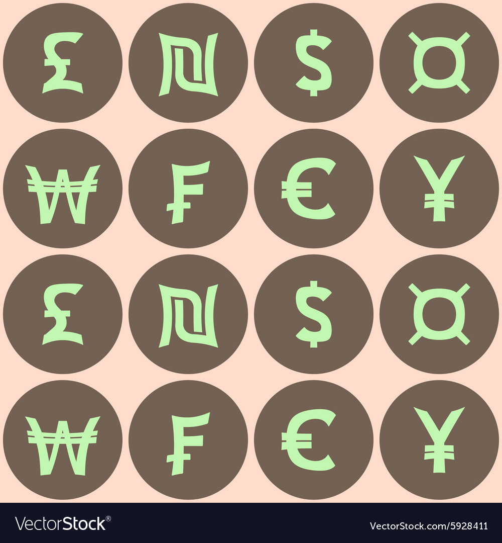 Seamless background with currency symbols