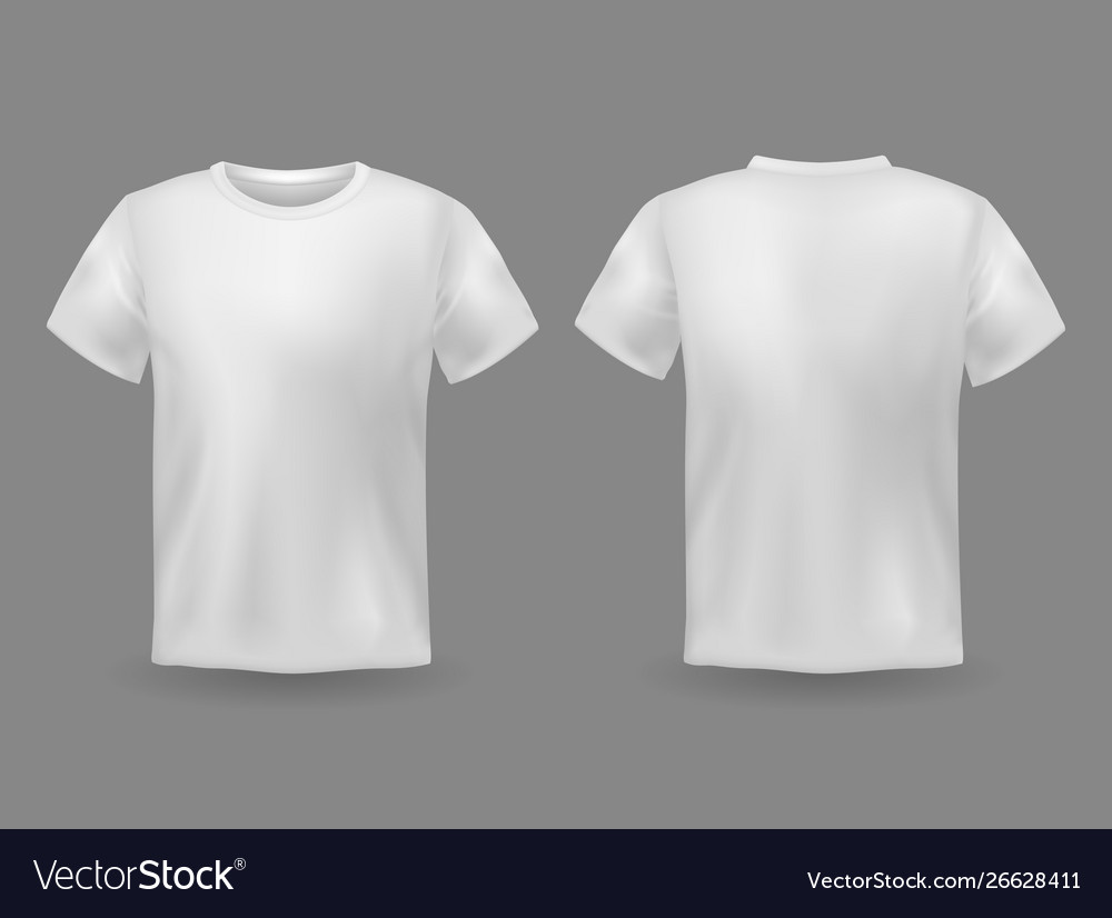 Download T Shirt Mockup White 3d Blank T Shirt Front And Vector Image PSD Mockup Templates