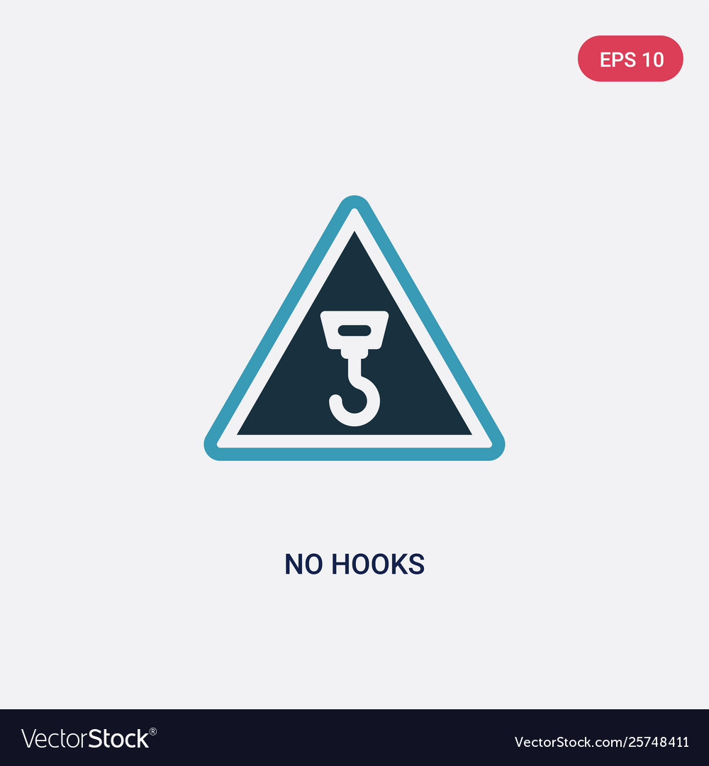 Two color no hooks icon from signaling concept vector image Two color no hooks icon from signaling concept