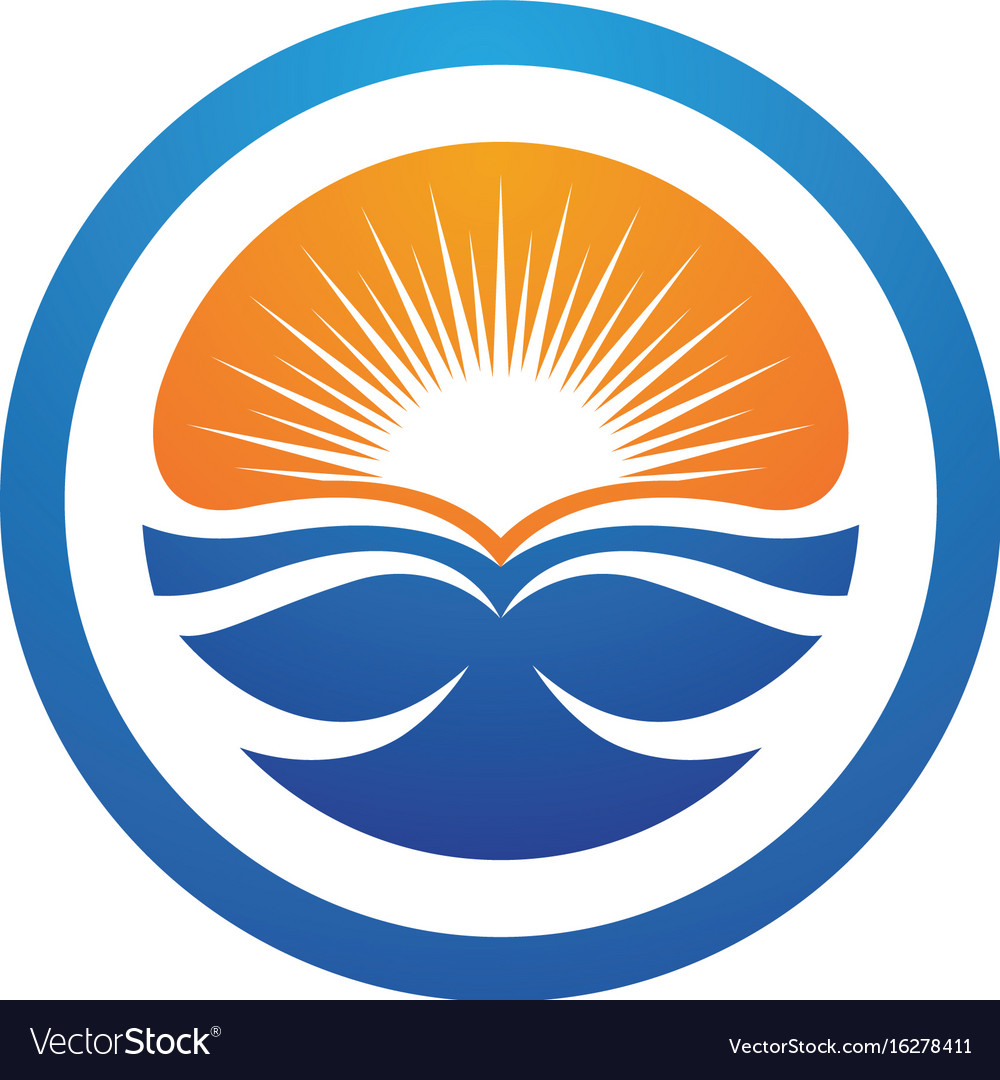 Water wave symbol and icon logo template