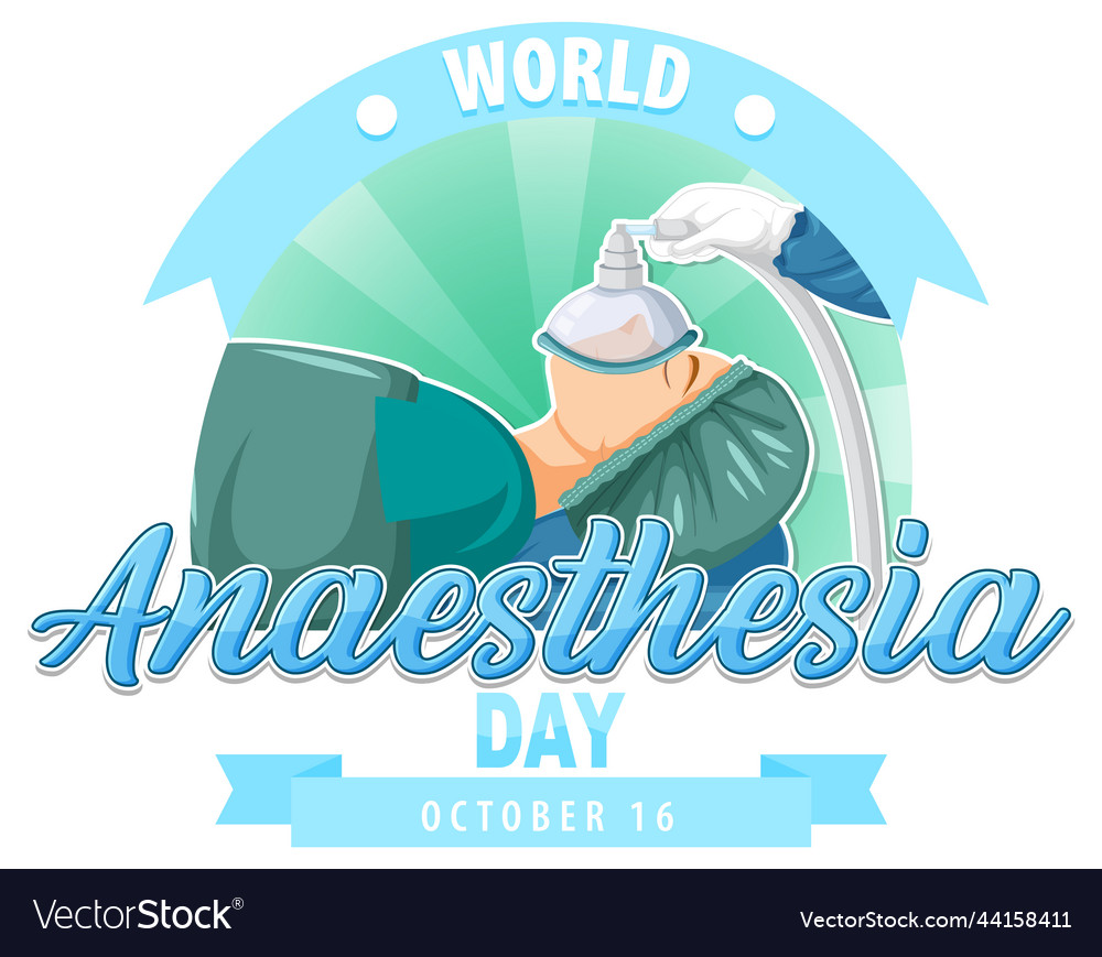 World anaesthesia day logo design