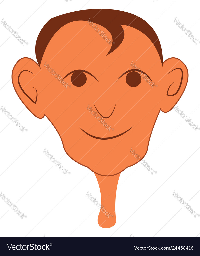 A thin man with big ears or color Royalty Free Vector Image