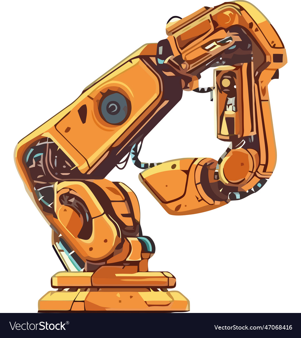 Automated robotic arm Royalty Free Vector Image