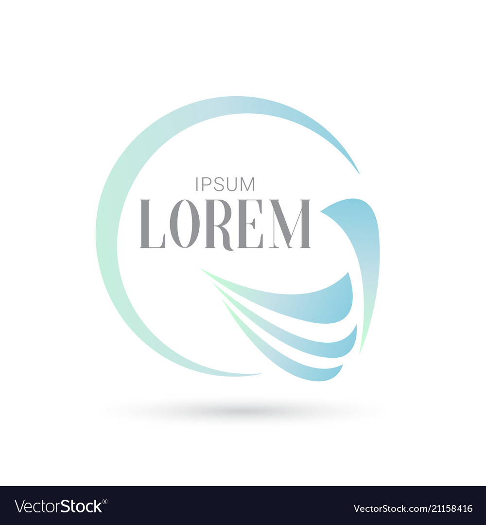 Bird minimal circle abstract logo design template vector image Bird minimal circle abstract logo design template