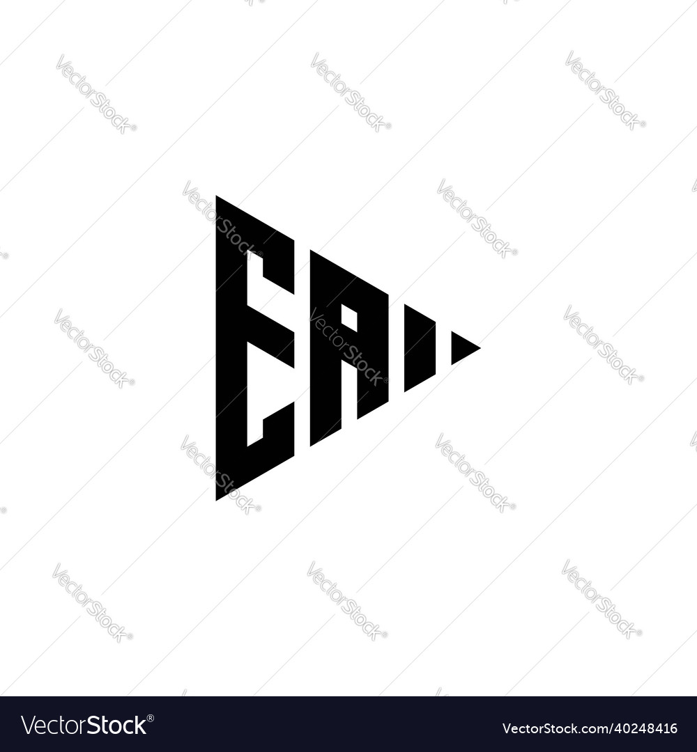 Ea logo monogram triangle shape play button