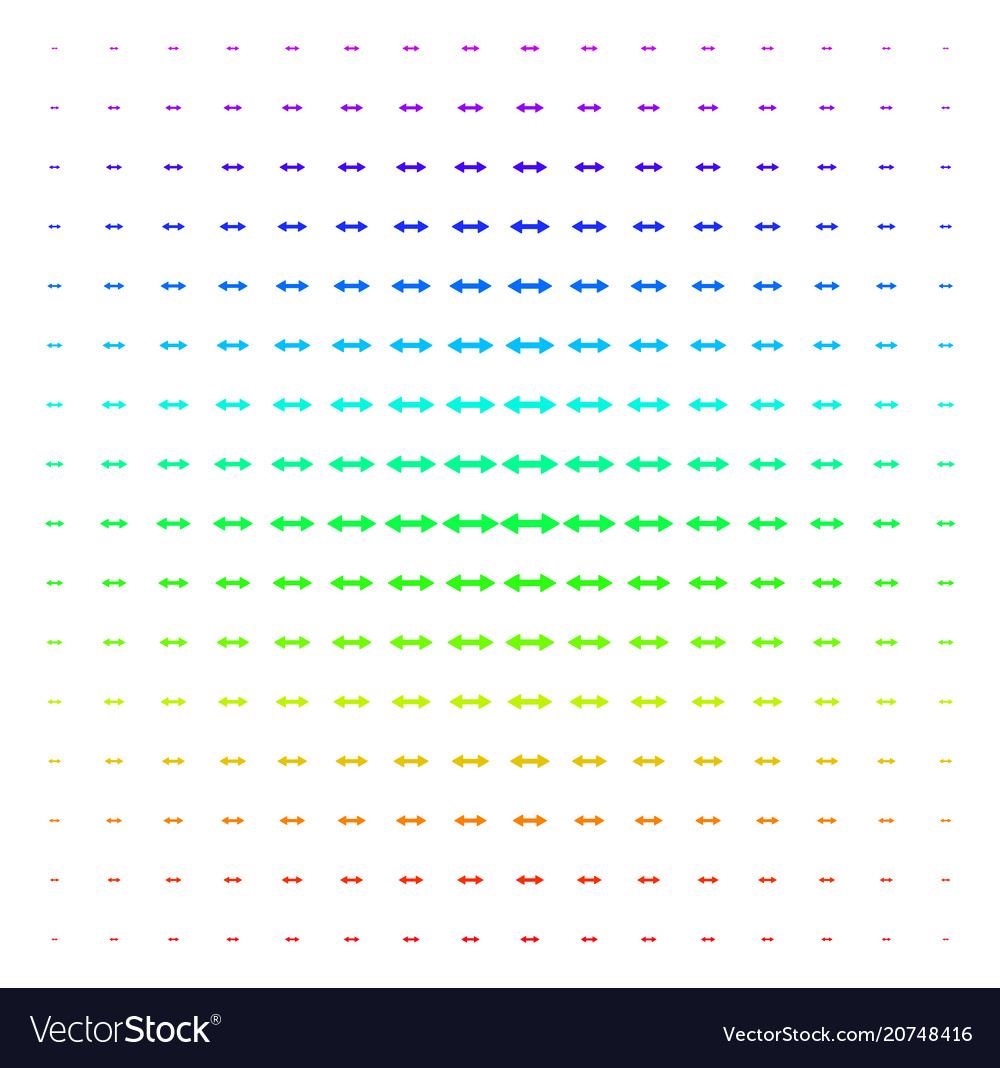 Exchange arrows shape halftone spectrum effect