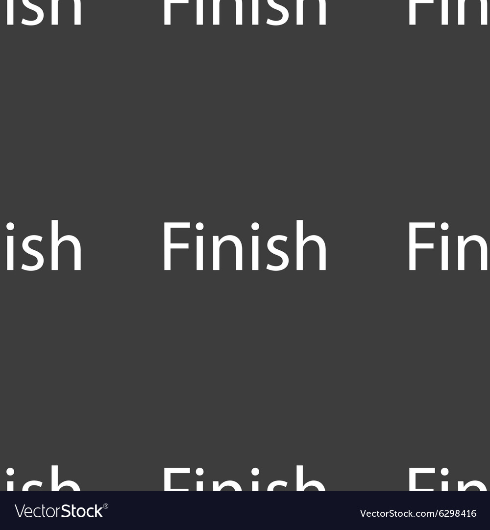 Finish sign icon power button seamless pattern