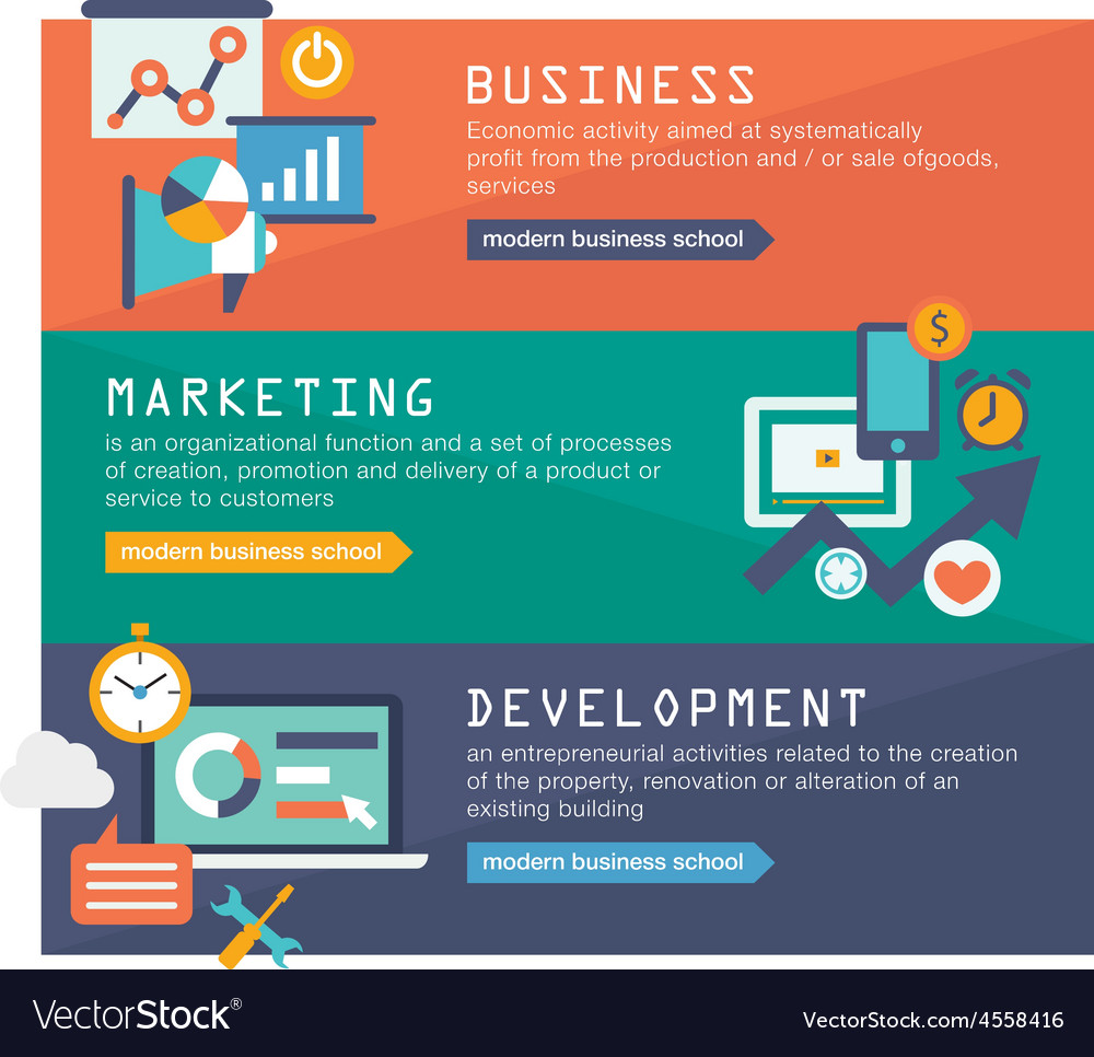 Management digital marketing srartup planning Vector Image