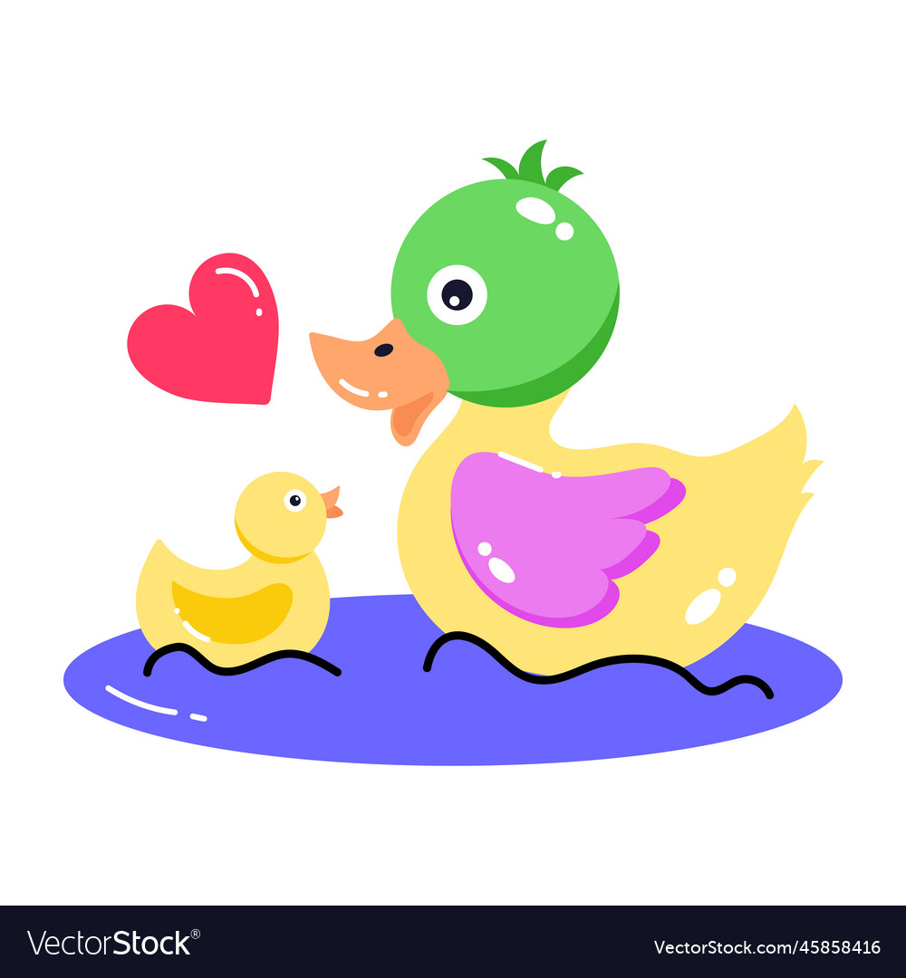 Mother Duck Royalty Free Vector Image Vectorstock 7216