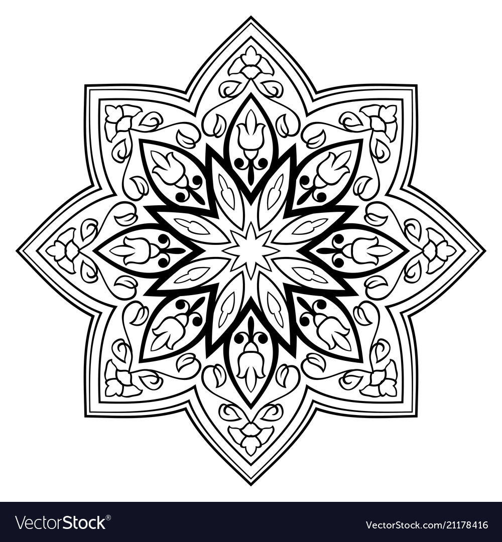 Download Oriental simple mandala Royalty Free Vector Image