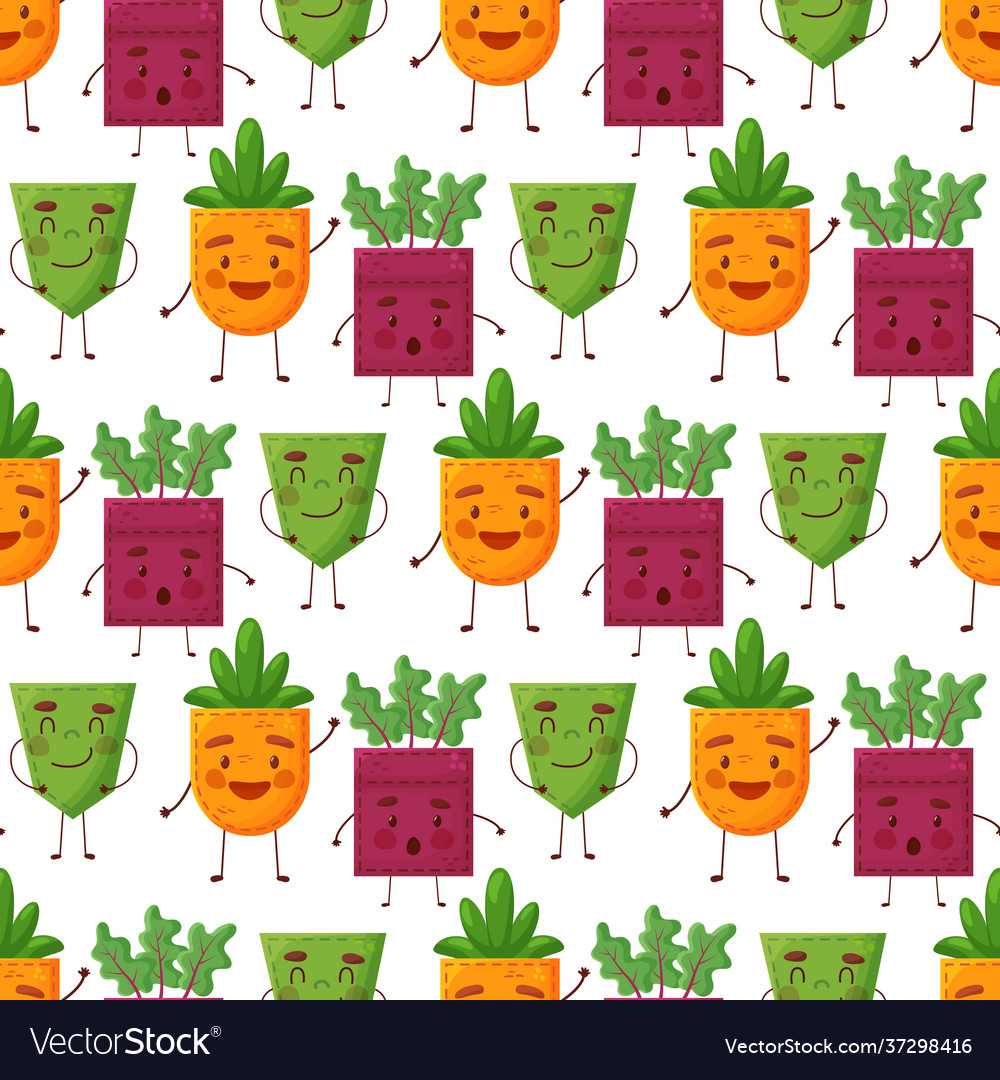 Pattern carrot cucumber beet shaped patch pocket