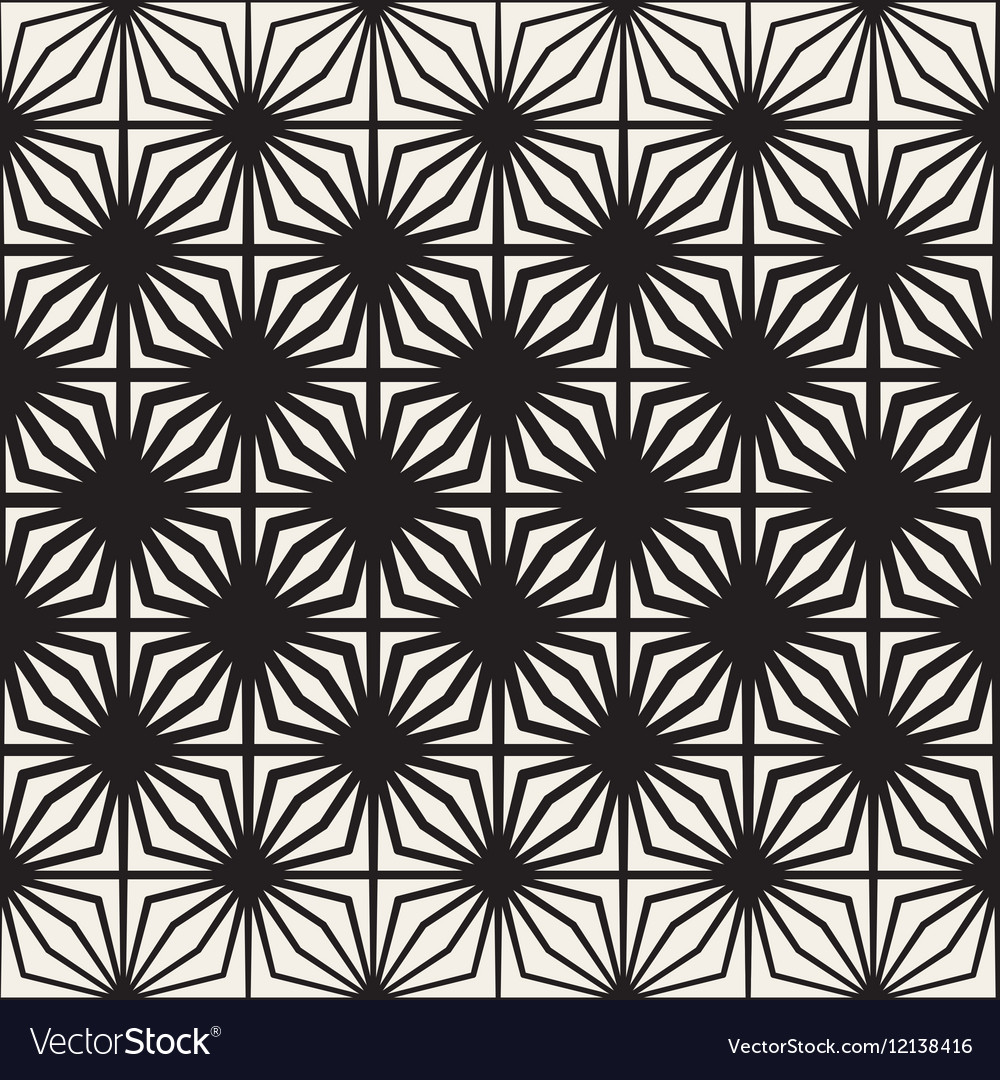 Seamless black and white lines grid pattern