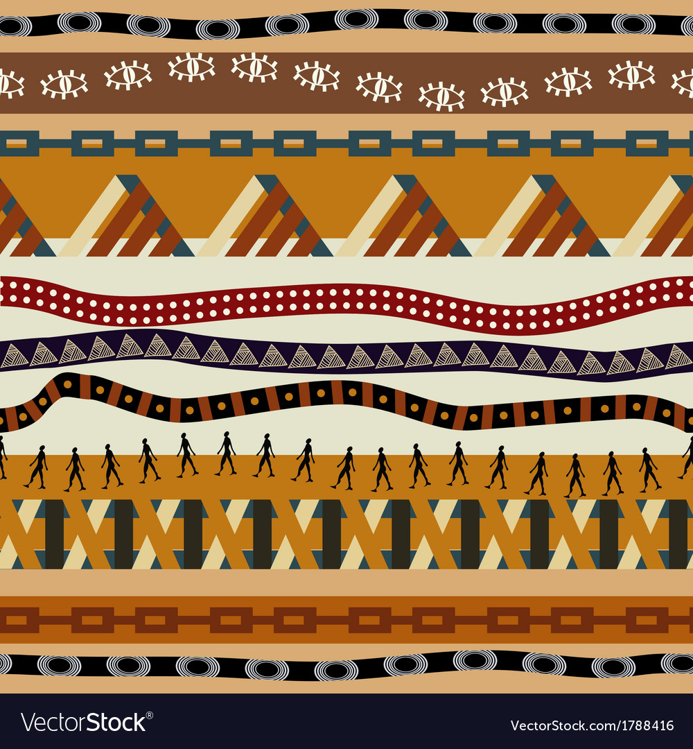 Seamless pattern with ethnic patterns