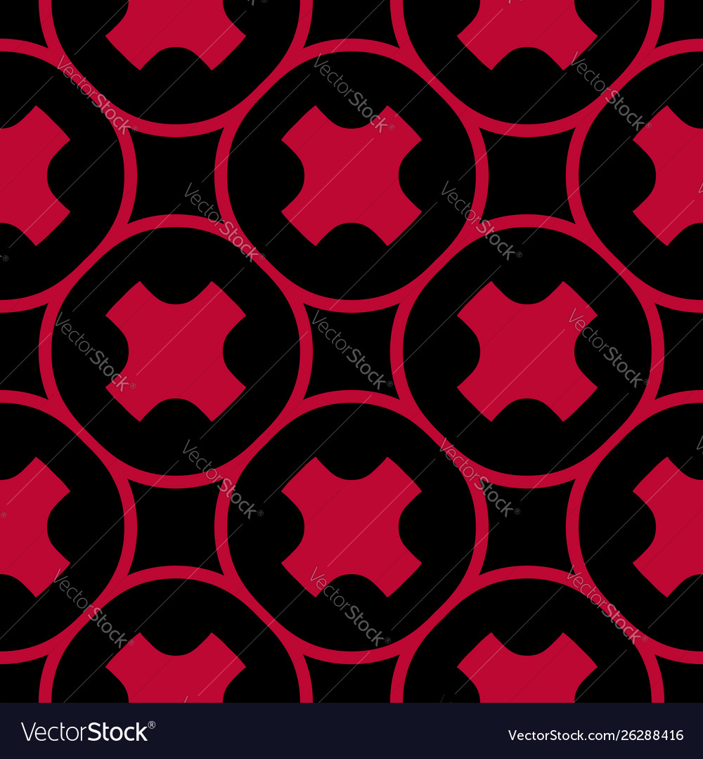 Simple seamless pattern with big crosses circles vector image Simple seamless pattern with big crosses circles