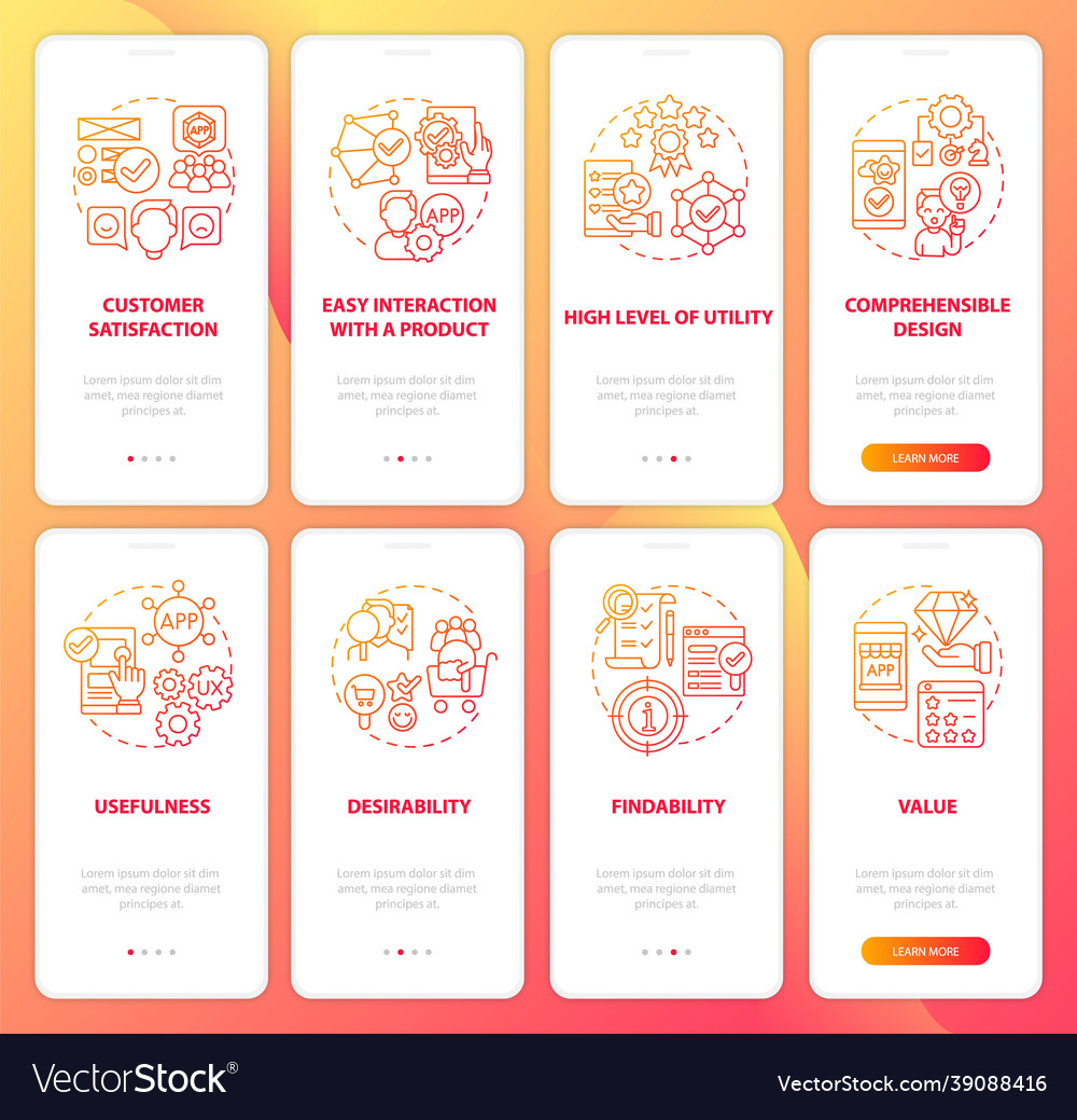 Software development onboarding mobile app page vector image Software development onboarding mobile app page