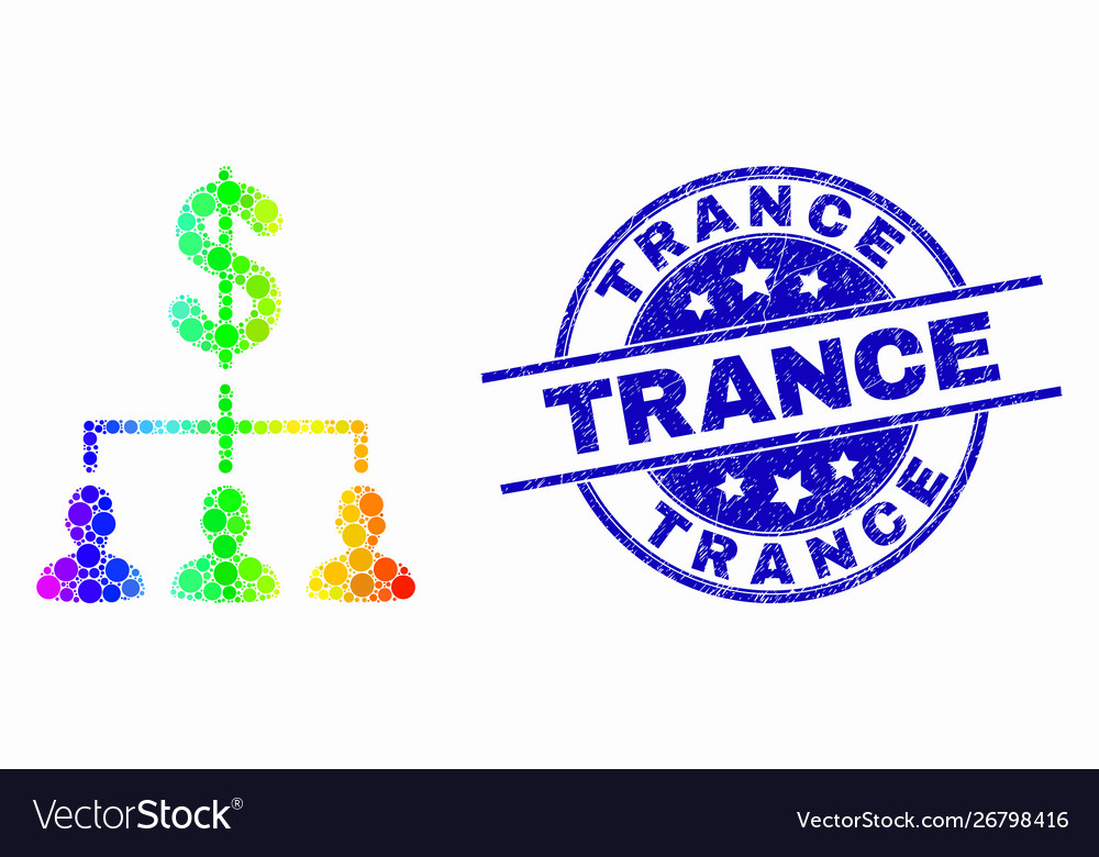 Spectrum dotted dollar clients structure Vector Image Spectrum dotted dollar clients structure