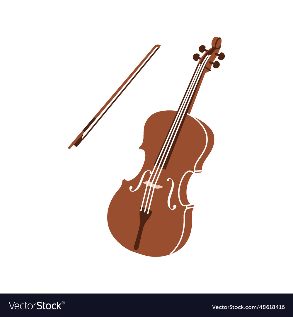 Violin string instrument musical instruments Vector Image