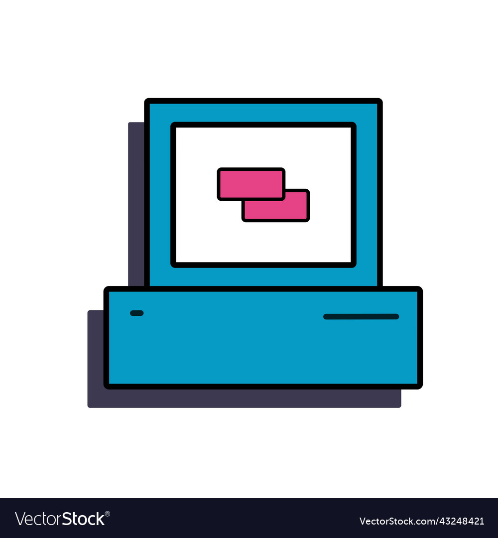 A personal computer is an interface element vector image A personal computer is an interface element