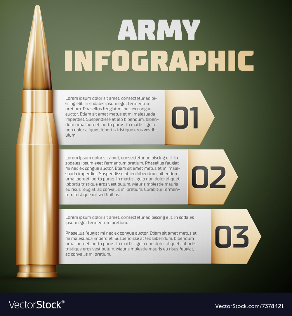 Army infographic graphic template Royalty Free Vector Image